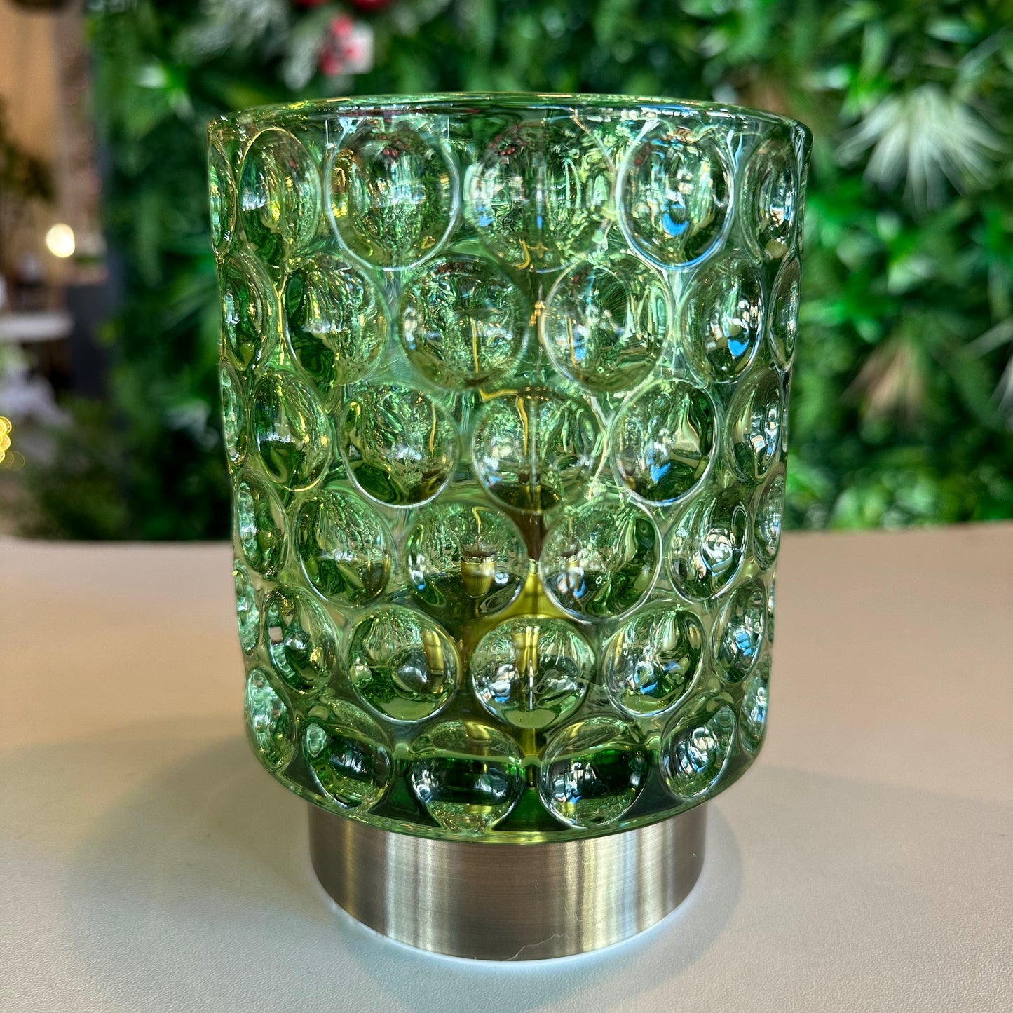 Glass LED Table Lamp (green)