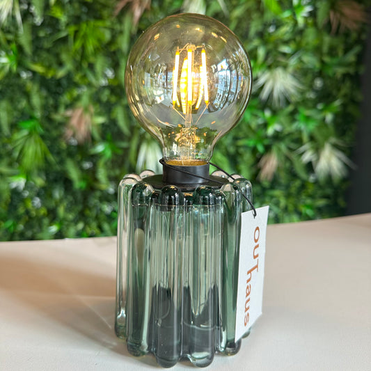 Glass Table Lamp (smoked green)