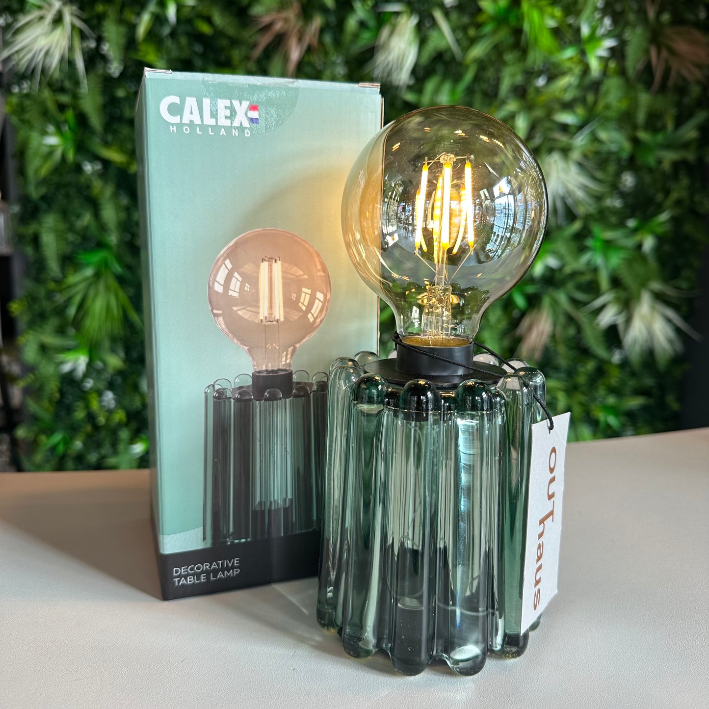Glass Table Lamp (smoked green)