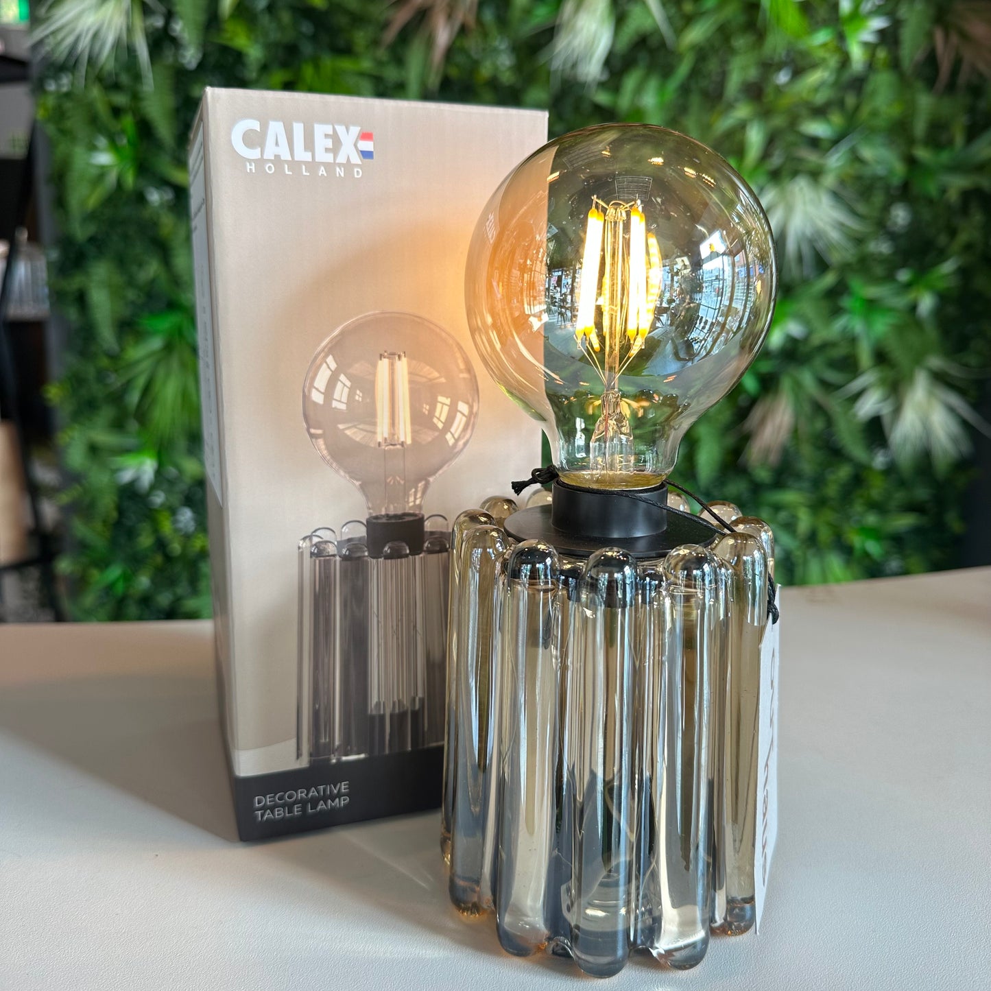 Glass Table Lamp (smoked amber)