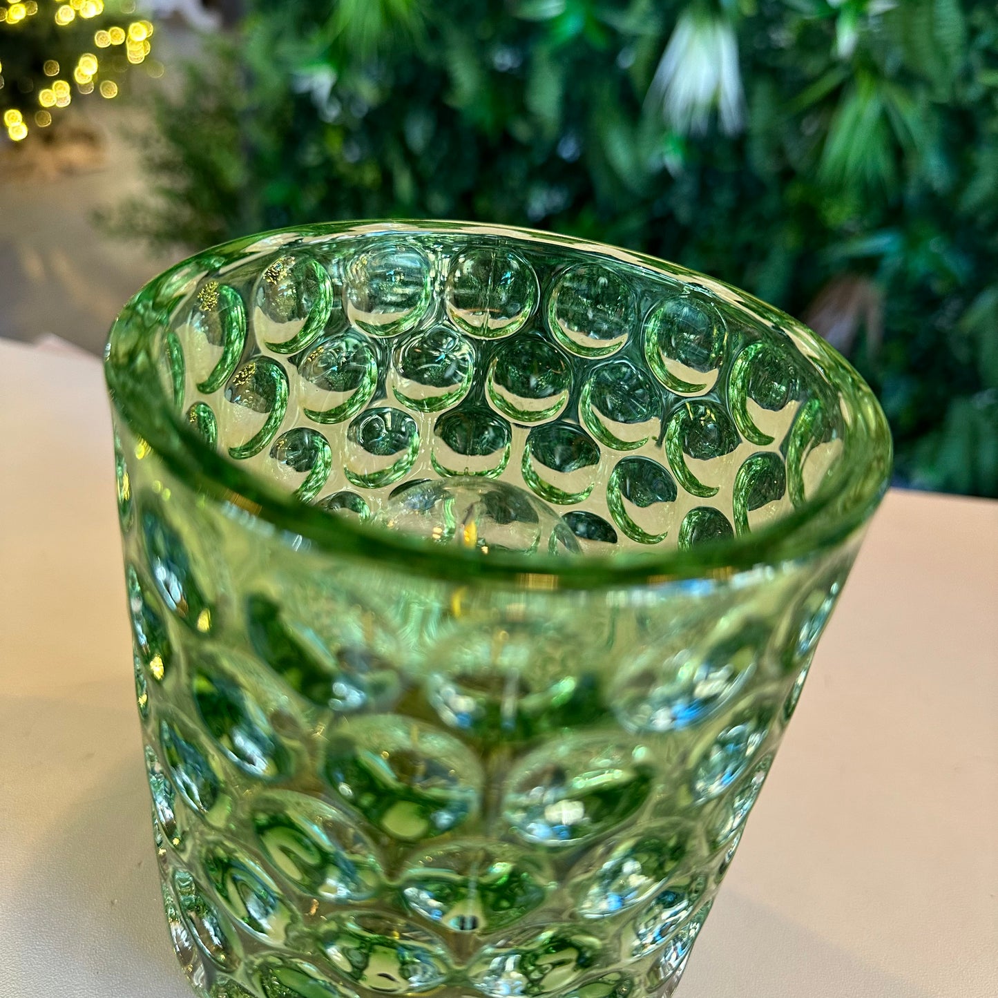 Glass LED Table Lamp (green)