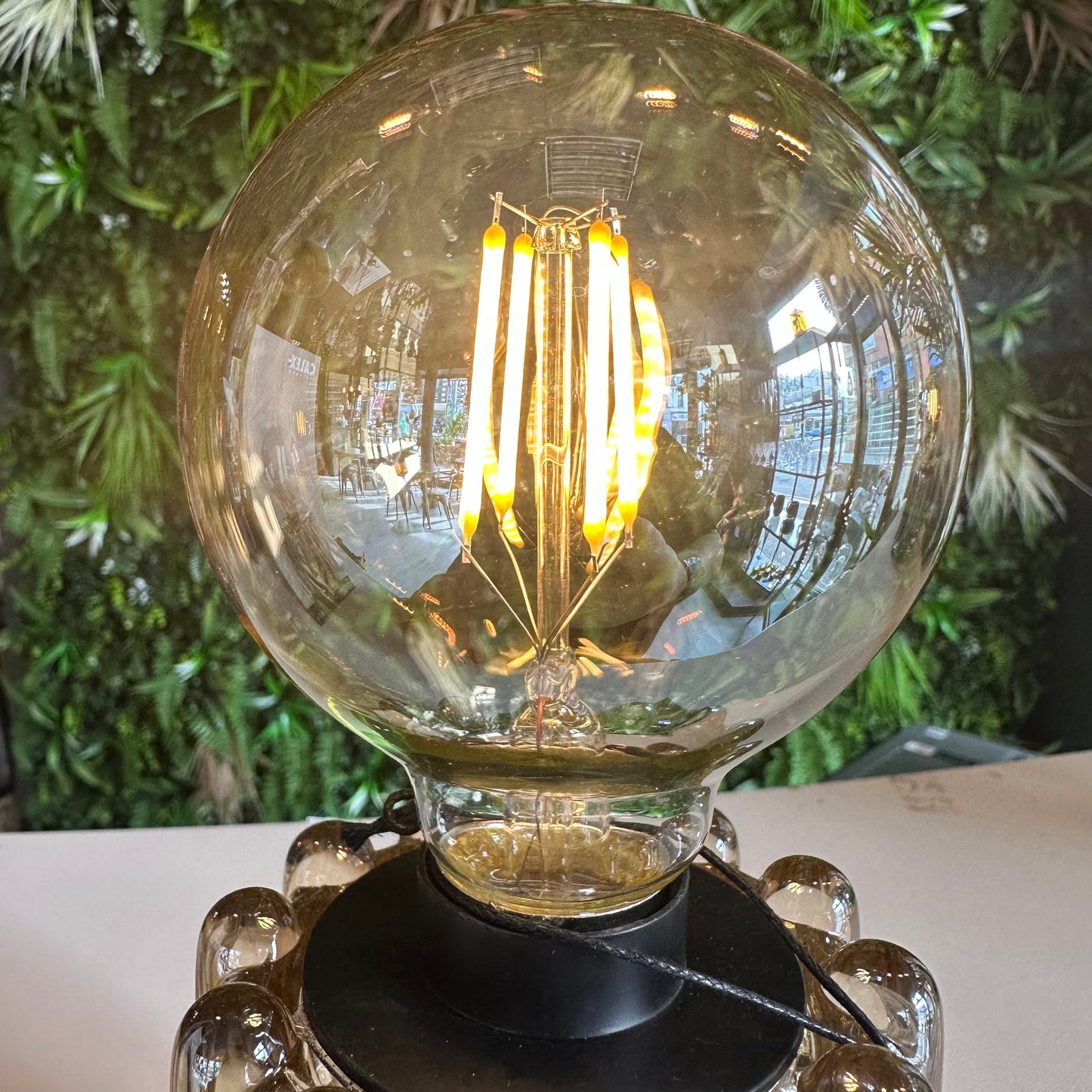 Glass Table Lamp (smoked amber)