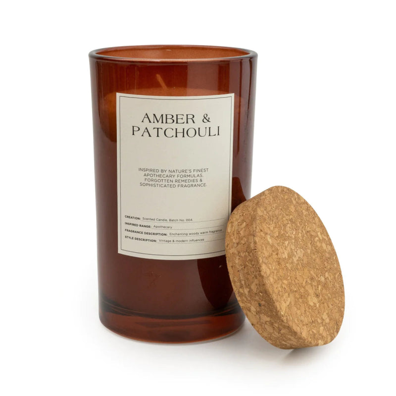 Amber & Patchouli Glass Candle - OUThaus