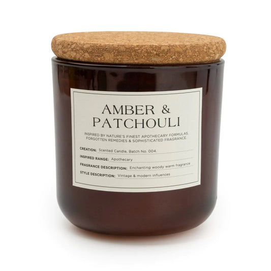 Amber & Patchouli Glass Candle - OUThaus