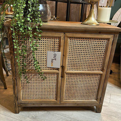 French Beechwood & Wicker Sideboard - OUThaus