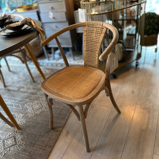 French Beechwood Chair with Armrest