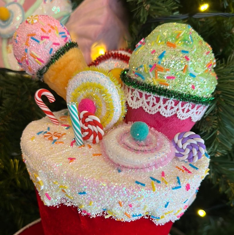 Red Velvet Hat Decoration - OUThaus
