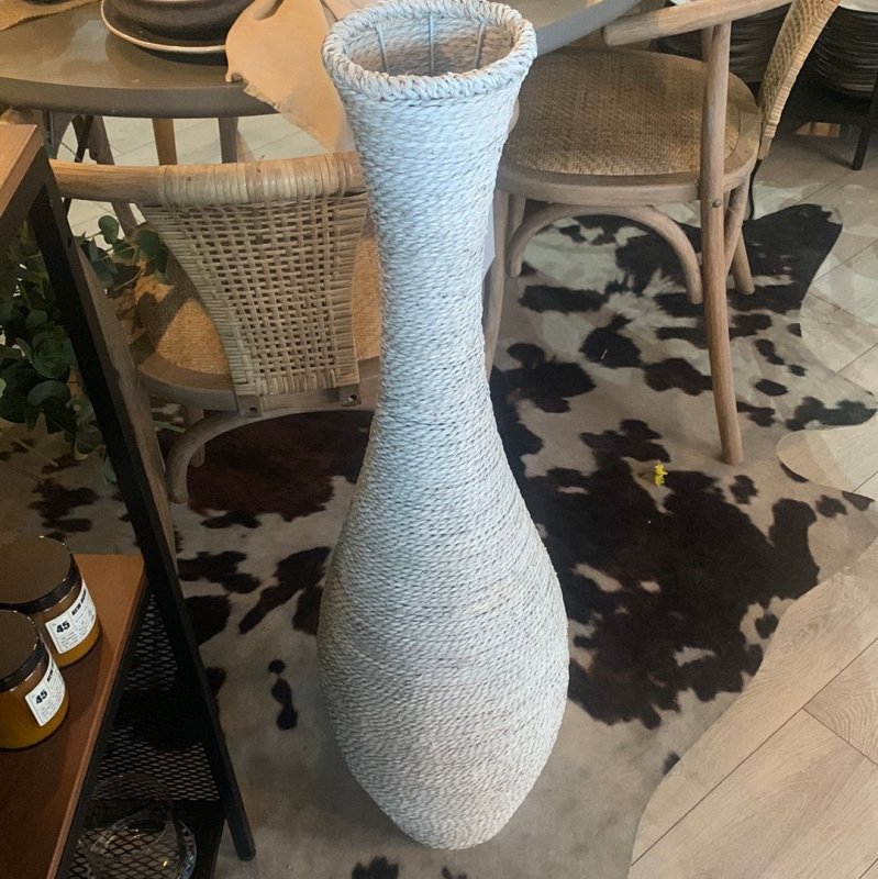 Seagrass Vase (White) - OUThaus