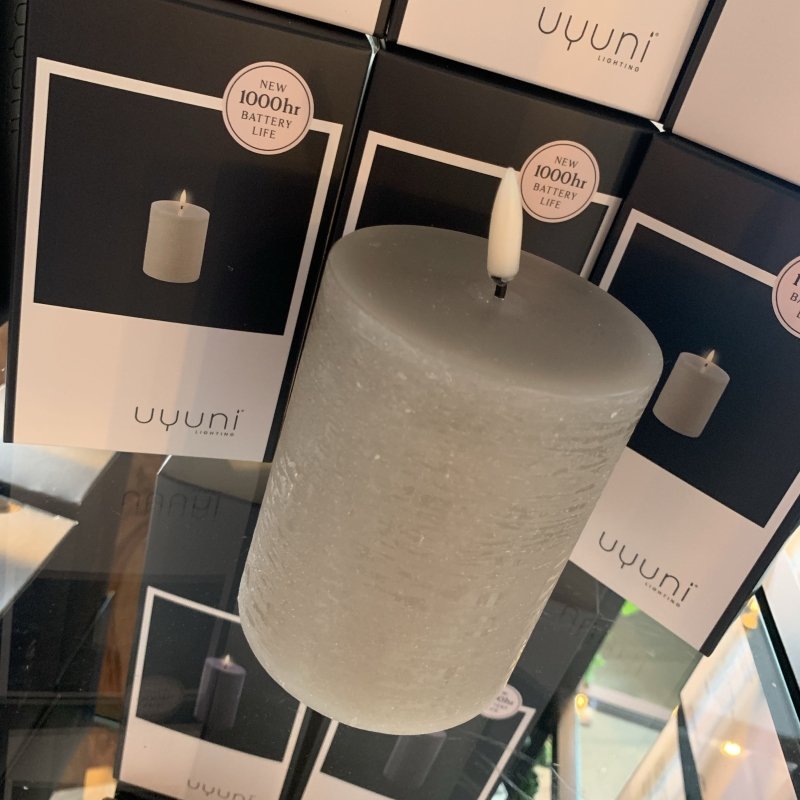 Uyuni Pillar Candle LED Sandstone (S) - OUThaus
