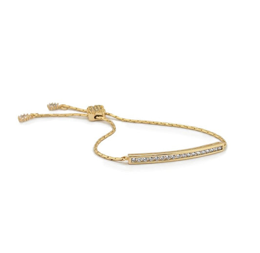 WINCHCOMBE GOLD CRYSTAL BAR TOGGLE BRACELET - OUThaus