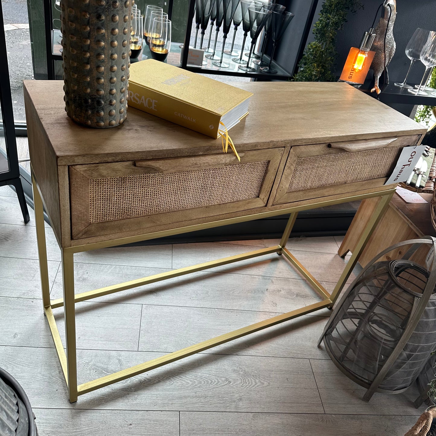 French Beechwood Console Table