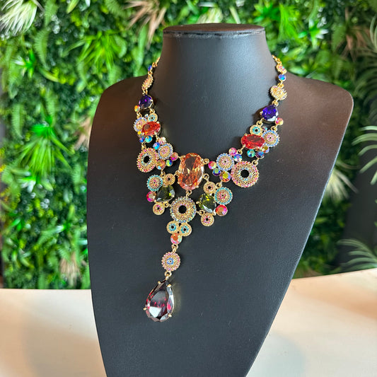 Multi Coloured Statement Necklace