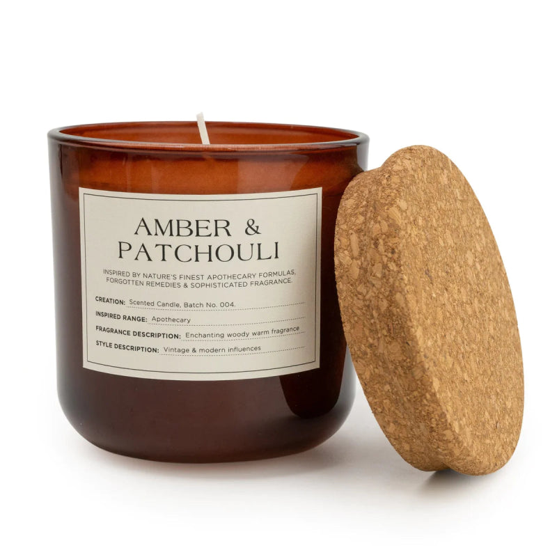 Amber & Patchouli Glass Candle - OUThaus