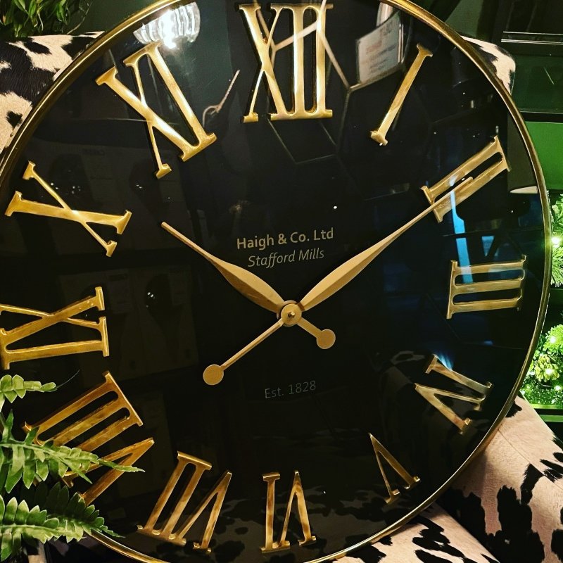 Black & Gold Wall Clock - OUThaus