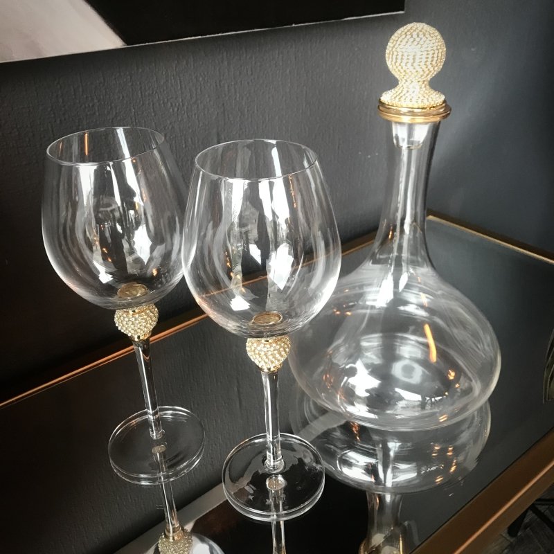 Diamanté Decanter & Glasses - OUThaus