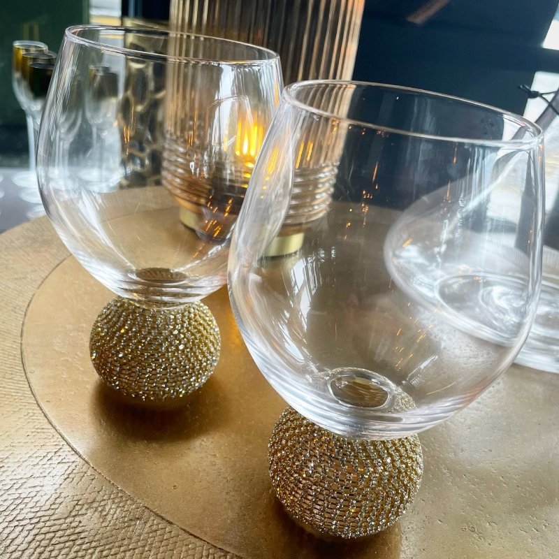 Diamanté No Stem Wine Glass - OUThaus