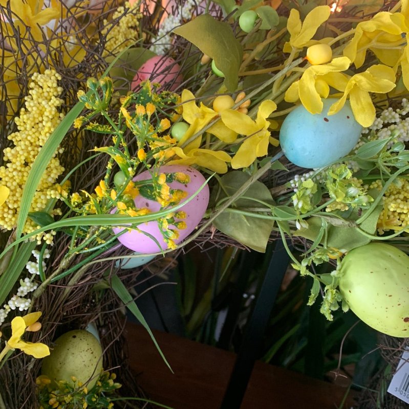 Easter Forsythia Wreath - OUThaus