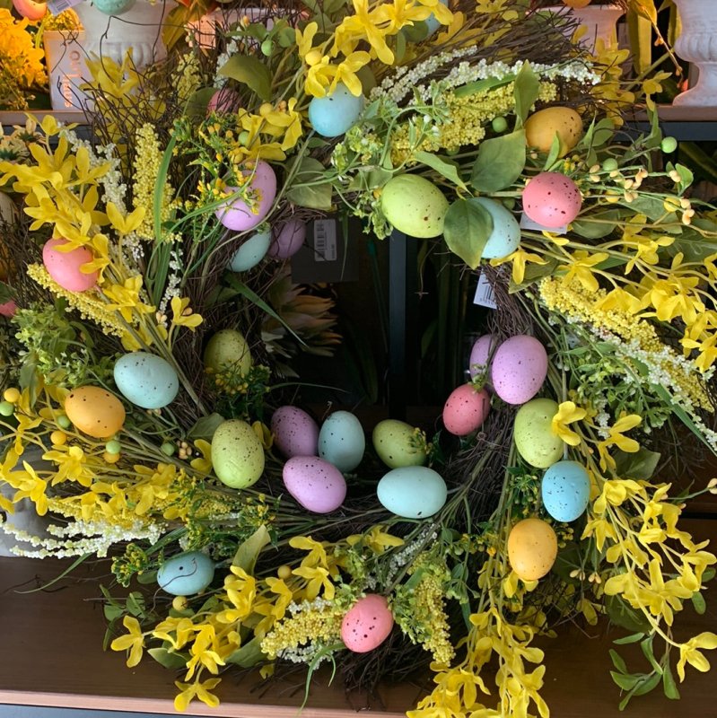 Easter Forsythia Wreath - OUThaus