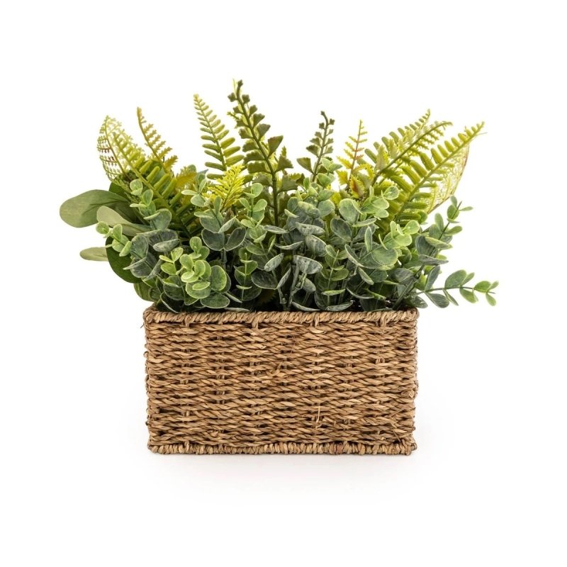 Ferns in Seagrass Basket - OUThaus