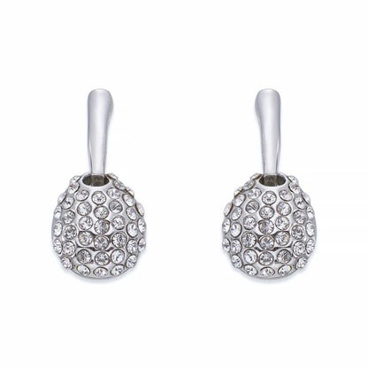 Ilano Encrusted Silver Drop Earrings - OUThaus