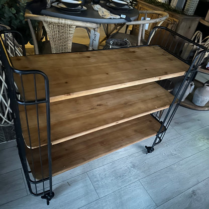 Vintage Post Cart Shelving Unit