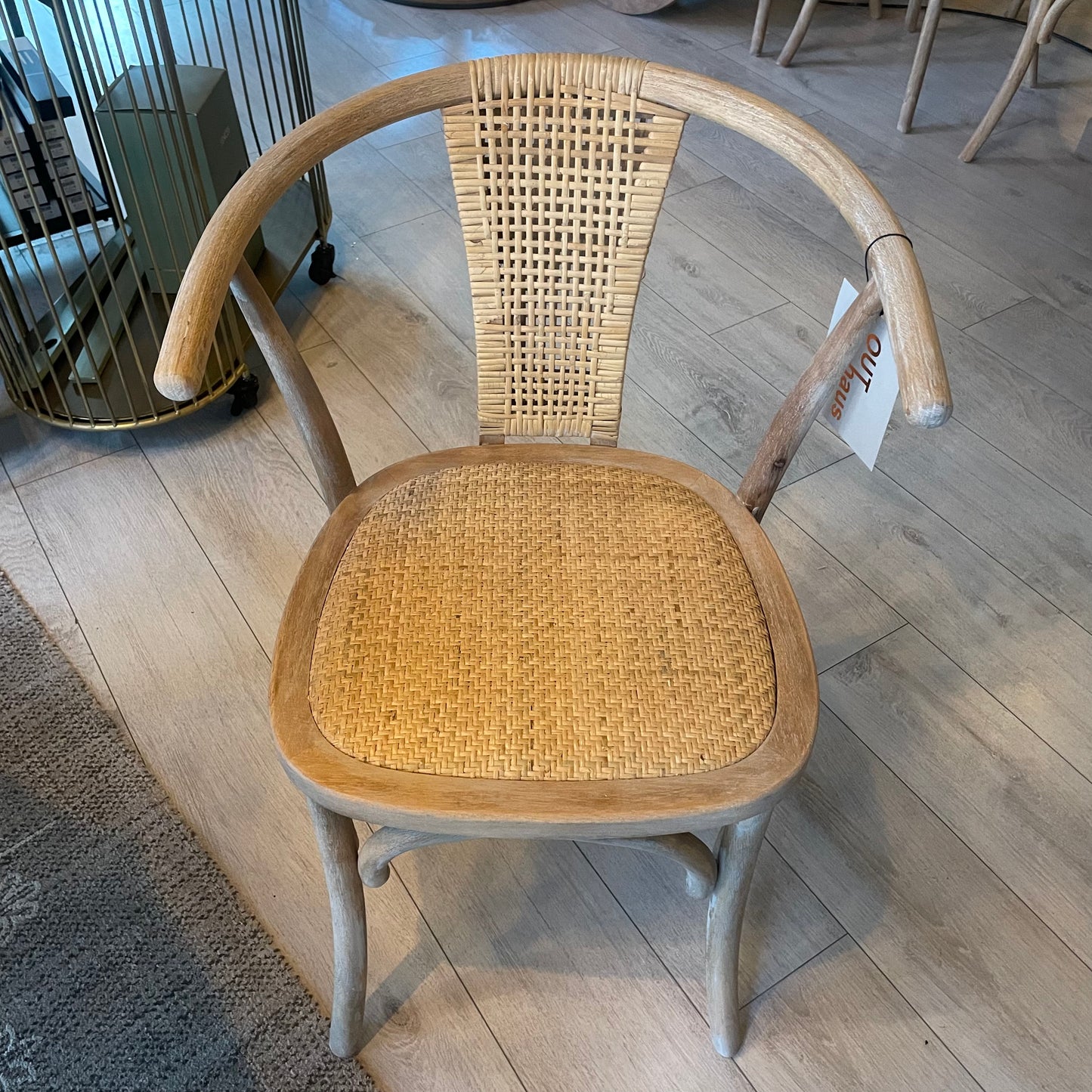 French Beechwood Chair with Armrest