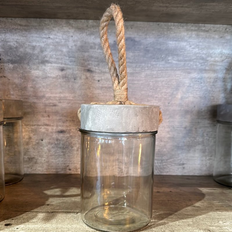 Jar with Concrete Lid - OUThaus