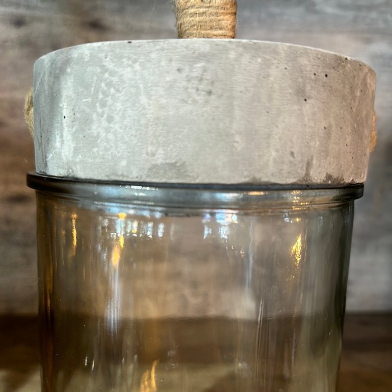 Jar with Concrete Lid - OUThaus