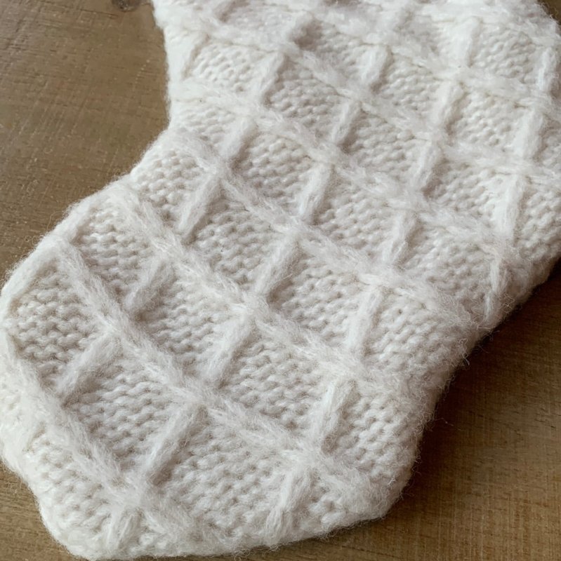 Knitted Ivory Stocking - OUThaus