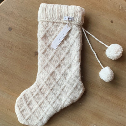 Knitted Ivory Stocking - OUThaus