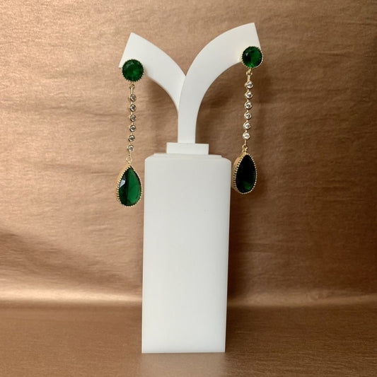 Long Emerald Earrings - OUThaus