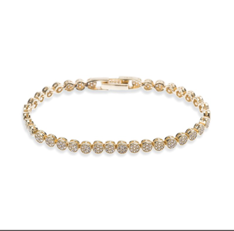 MODENA GOLD CRYSTAL PAVE BRACELET - OUThaus