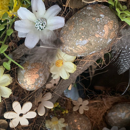 Natural Egg and feather Wreath - OUThaus