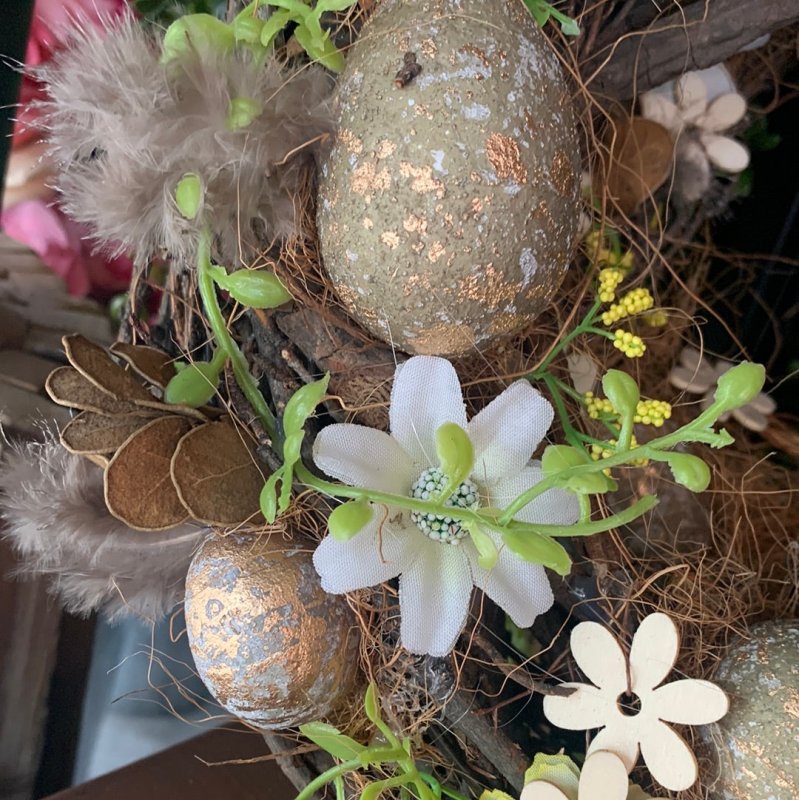 Natural Egg and feather Wreath - OUThaus