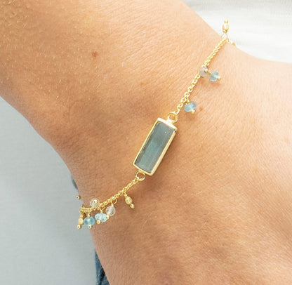 NORDIC NIGHTS LABRADORITE AND GEM BEAD BRACELET - OUThaus