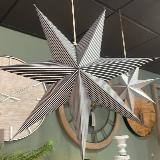 Paper Star Decorations Black Stripe (L) - OUThaus
