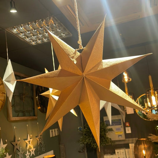 Paper Star Decorations Gold (M) - OUThaus
