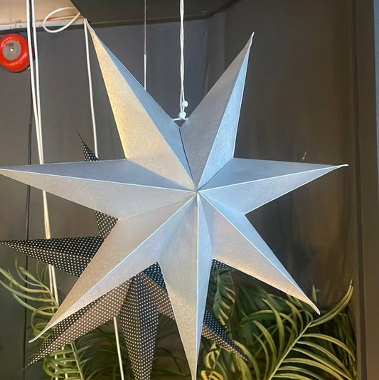 Paper Star Decorations Silver (M) - OUThaus