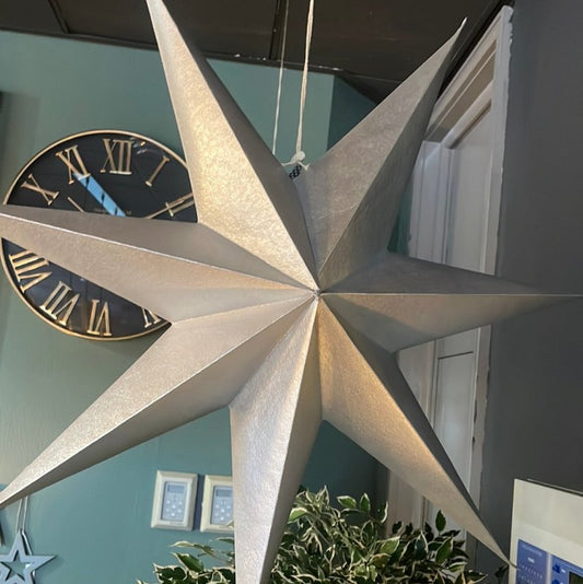 Paper Star Decorations Silver (XL) - OUThaus