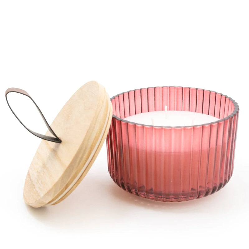 Pomegranate & Casis Glass Candle - OUThaus