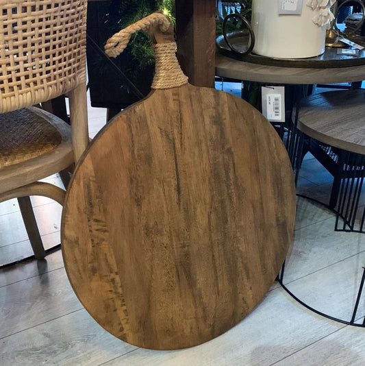 RE-Engineered round wooden serving platter - OUThaus