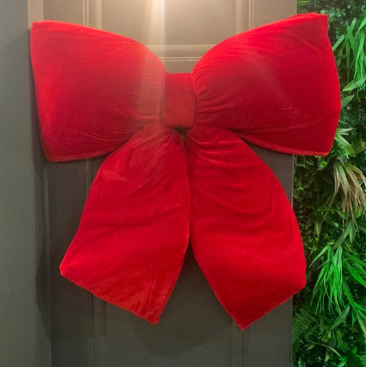 Red Velvet Bow (Large) - OUThaus