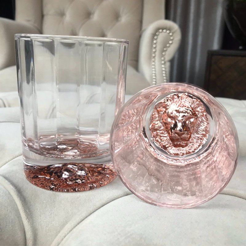 Rose Gold Lion Glass - OUThaus