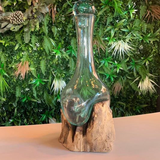 Sculpted Glass Decanter - OUThaus