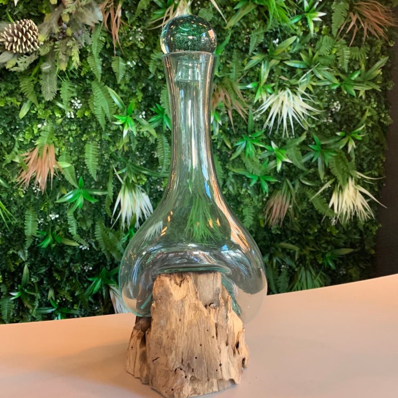 Sculpted Glass Decanter - OUThaus