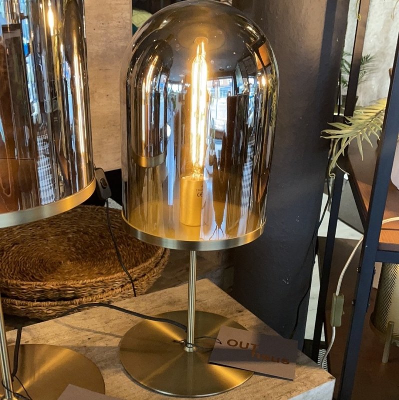 Smoked Dome Table Lamp (L) - OUThaus