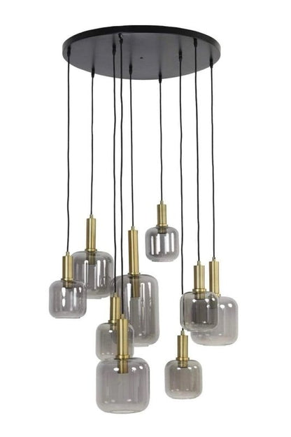 Smoked Glass 9 Pendant Ceiling Light - OUThaus