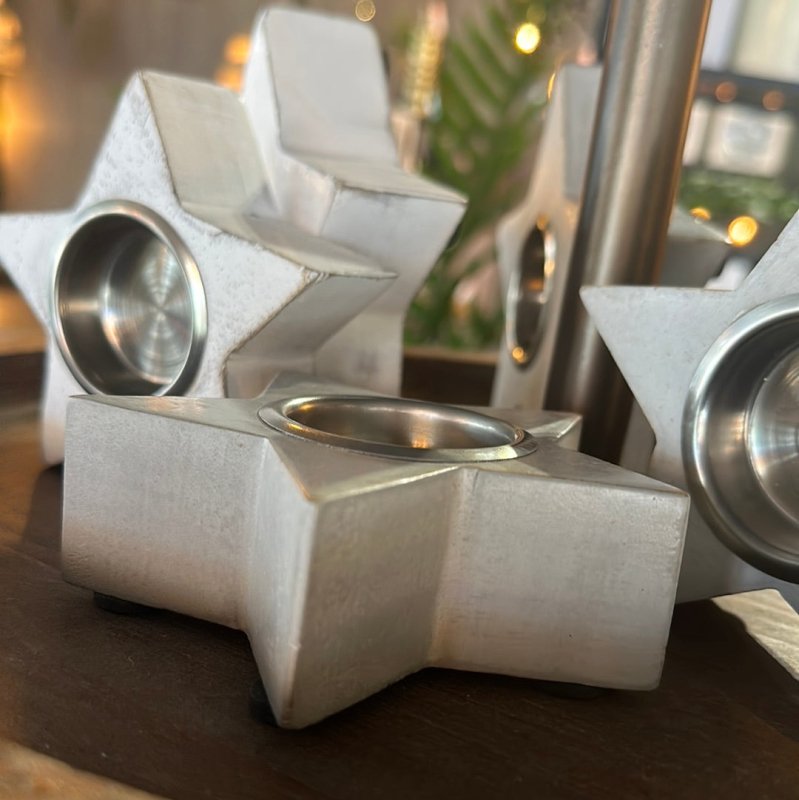 Star Tealight Holder (Grey) - OUThaus