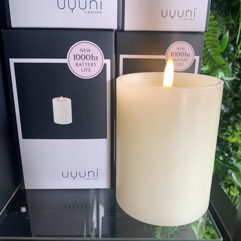 Uyuni Pillar Candle LED Ivory (S) - OUThaus