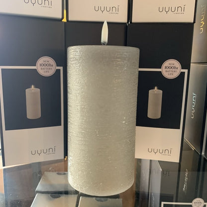 Uyuni Pillar Candle LED Sandstone (M) - OUThaus